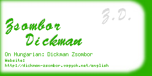 zsombor dickman business card